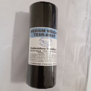 OESD Medium Weight Tearaway Embroidery Stabilizer 7 2/3" x 12.5 yds Black NEW